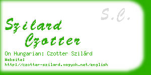 szilard czotter business card